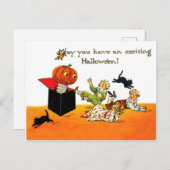 Carte Postale Jack O'Lantern saute de la boîte (Devant / Derrière)