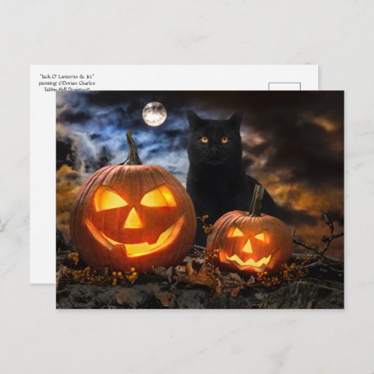 Carte postale "Jack O'Lanterns & Jet" (Devant / Derrière)