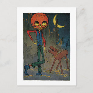 Carte Postale Jack Pumpkinhead Avec Un Sawhorse