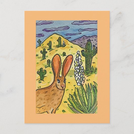 Carte Postale Jack Rabbit, Parodie d'art originale (Devant)