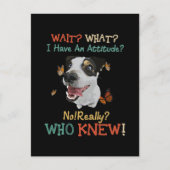 Carte Postale Jack Russel Attends Ce Que J'Ai Une Attitude Pas V (Devant)