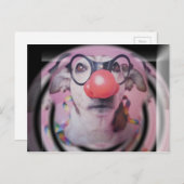 Carte Postale Jack Russell Terrier Joyeux Clown d'anniversaire (Devant / Derrière)