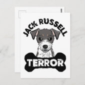 Carte Postale Jack Russell Terror Funny Parsons Terrier Chien (Devant / Derrière)