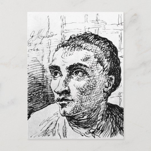 Carte Postale Jack Sheppard, 1724 (Devant)
