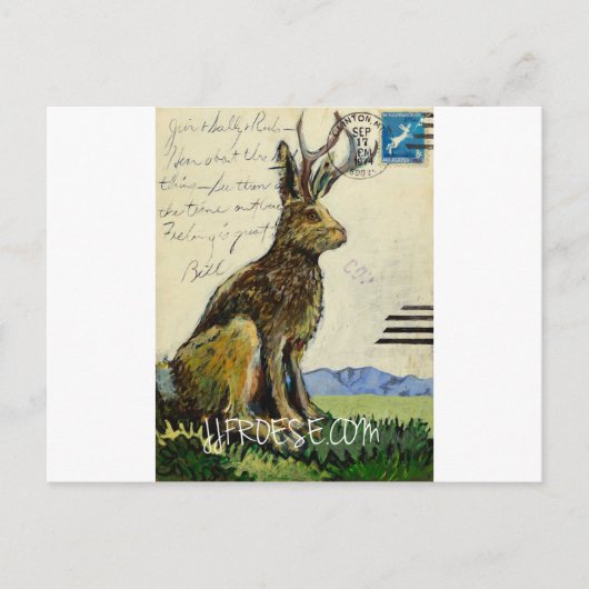 Carte Postale Jackalope #2 par James J. Froese (Devant)