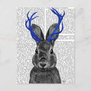 Carte Postale Jackalope aux bois bleus