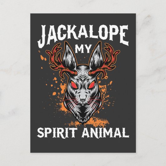 Carte Postale Jackalope Spirit Animal Jackrabbit Antelope Horns (Devant)