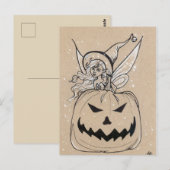 Carte postale Jackolatern Fairy Halloween (Devant / Derrière)