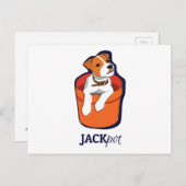 Carte postale "Jackpot" Jack Russell Terrier (Devant / Derrière)
