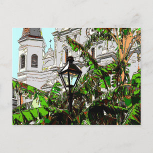Carte Postale Jackson Carré New Orleans Lampe Post