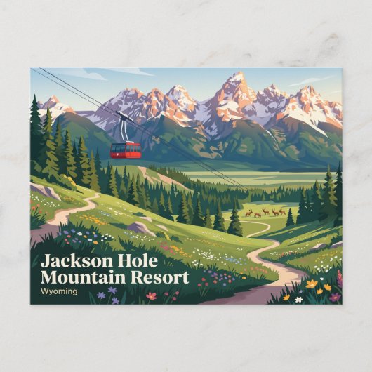 Carte Postale Jackson Hole Mountain Resort États-Unis (Devant)