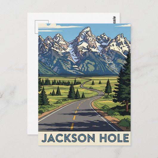 Carte Postale Jackson Hole Wyoming (Devant / Derrière)