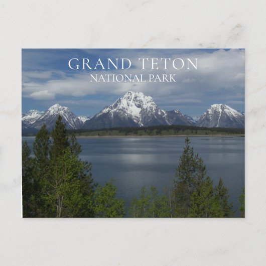 Carte Postale Jackson Lake, pics enneigés, Grand Teton (Devant)