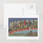 Carte Postale Jackson, Mississippi - Scènes de grandes lettres (Devant / Derrière)