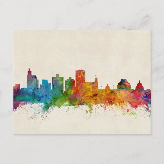 Carte Postale Jackson Mississippi Skyline (Devant)