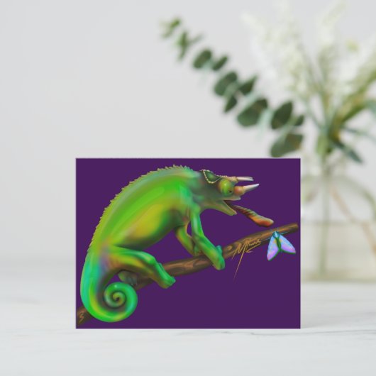 Carte Postale Jackson’s Chameleon Aiming  (Debout devant)