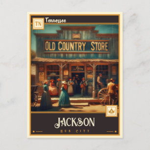 Carte Postale Jackson, Tennessee VINTAGE