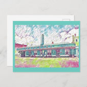 Carte Postale Jackson, TN Greyhound Tableau de la gare routière (Devant / Derrière)