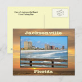 Carte Postale Jacksonville Beach, Floride (Devant / Derrière)