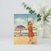 Carte Postale Jacksonville Beach, Floride Vintage (Debout devant)