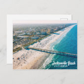 Carte Postale Jacksonville Beach, Floride vue aérienne photo (Devant / Derrière)
