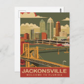 Carte Postale Jacksonville, Côte Atlantique, Voyage (Devant / Derrière)