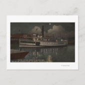 Carte Postale Jacksonville, FL - Vue nocturne St. Johns River (Devant)