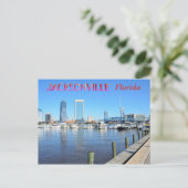 Carte Postale Jacksonville Florida Cityscape (Debout devant)