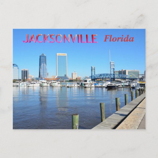 Carte Postale Jacksonville Florida Cityscape (Devant)