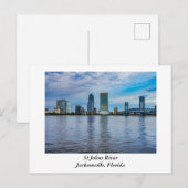 Carte Postale Jacksonville Florida Soirée (Devant / Derrière)