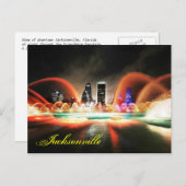 Carte Postale Jacksonville, Floride et la fontaine de l'amitié (Devant / Derrière)