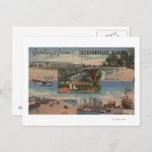 Carte Postale Jacksonville, Floride - Salutations De (Devant / Derrière)