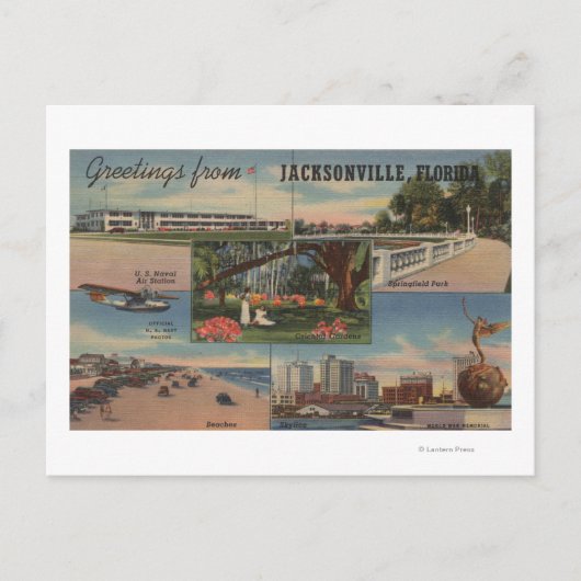 Carte Postale Jacksonville, Floride - Salutations De (Devant)
