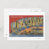 Carte Postale Jacksonville, Floride - Scènes de grandes lettres (Devant / Derrière)
