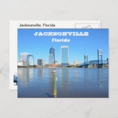 Carte postale Jacksonville, Floride Skyline (Devant / Derrière)
