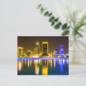 Carte Postale Jacksonville Floride skyline le long de la rivière (Debout devant)