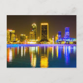 Carte Postale Jacksonville Floride skyline le long de la rivière (Devant)