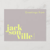 Carte Postale Jacksonville Floride typographique moderne (Devant)