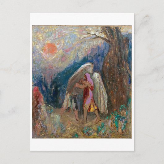 Carte Postale Jacob et l'ange | Odilon Redon | (Devant)