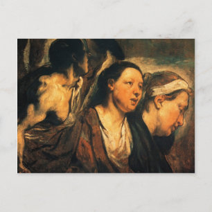 Carte Postale Jacob Jordaens-Deux têtes de femmes et torse de gu