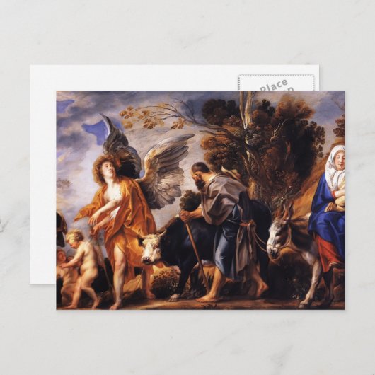 Carte Postale Jacob Jordaens - La fuite en Egypte (Devant / Derrière)