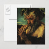 Carte Postale Jacob Jordaens - Le buste de Satyr (Devant / Derrière)