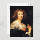 Carte Postale Jacob Jordaens - Portrait d'une jeune femme (Devant / Derrière)