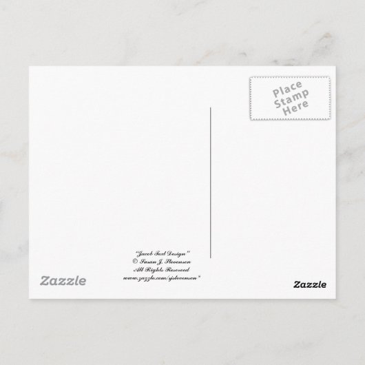 Carte postale Jacob Text Design II (Dos)