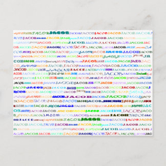 Carte postale Jacob Text Design II