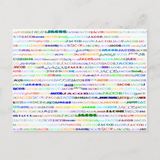 Carte postale Jacob Text Design II (Devant)