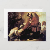 Carte Postale Jacob with the Flock of Laban par Jusepe de Ribera (Devant / Derrière)