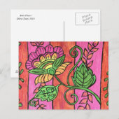 Carte postale Jacobean Flower (Devant / Derrière)