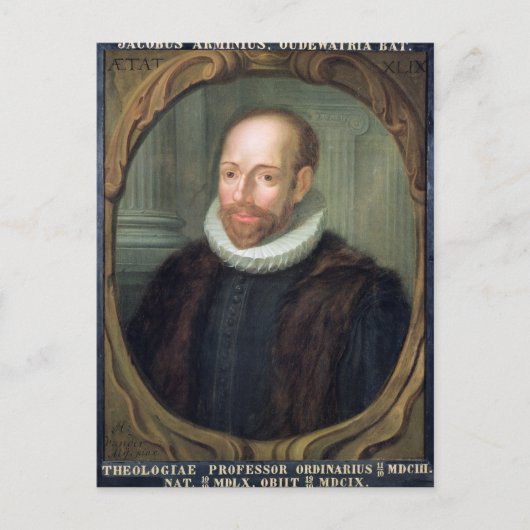 Carte Postale Jacobus Arminius, professeur de théologie (Devant)
