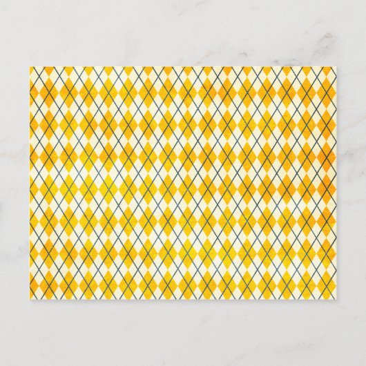 Carte Postale Jacquard jaune (Devant)